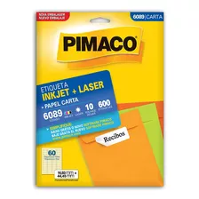 Etiqueta Inkjet/laser Carta 6089 Com 10 Folhas Pimaco