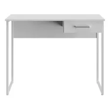 Mesa Escritório Industrial Com 1 Gaveta Tamanho 100x45x77 Cor Branco