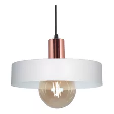 Lampara Colgante 1 Luz Apta Led Balcarse Detalle Cobre 30cm