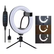 Ringlight Luz Led Foto Live Make 16cm Tripé Suporte Celular