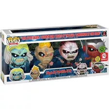 Funko Pop Rocks Iron Maiden 4 Pack Glow Ae Exclusive