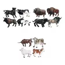Juego De Juguetes De Simulación De Vaca, Toro Y Bisonte, 12