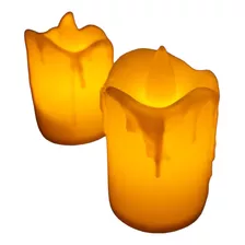 Velas Led Derretidas Luz Calida Velitas Pilas Incluídas X 12