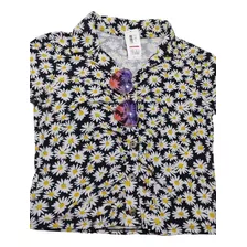 Blusa Negra De Flores Mujer 