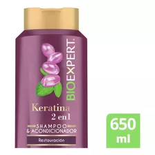 Shampoo Bioexpert 2 En 1 Keratina Restauracion 650ml