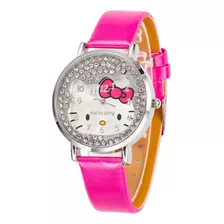 Relógio De Pulso Feminino Infantil Hello Kitty Strass
