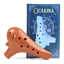 Flauta Ocarina Standard Abs 12 Furos Em C Dó Marrom