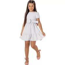 Vestido + Cinto Moda Luxo Menina Presente Moda Infantil Diva