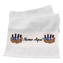 Toalhinha Manicure Lavabo Personalizada Com Nome 15 Uni