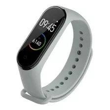 Smartband Nictom Deportiva Nt03 0.96 Caja Negra, Malla Gris De Silicona Nt03