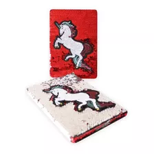 Libreta Cuaderno Lentejuela Magica Reversible Unicornio