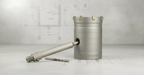 Kit Bremen: Soporte Mecha Copa Pared Sds Plus 230mm Rosca M22 + Mecha Copa Pared Widia 30mm Dgm