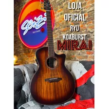 Violão Seizi Supreme Ryu Mirai Cutaway Koa Burst Com Bag Material Do Diapasão Pau-rosa Orientação Da Mão Destro