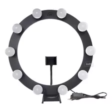 Iluminador Ring Light De Mesa 50cm Diâmetro C/ 10 Soquetes