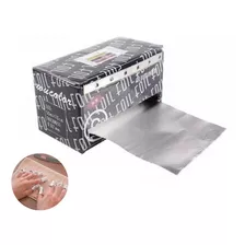 Papel Alumínio Removedor De Unhas Uv Gel Cor Cinza