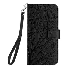 Funda Tipo Cartera De Piel Con Ranura For Tarjetas En Relie