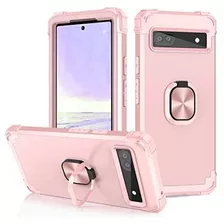 Funda Lontect Para Google Pixel 6a 5g, 360 Anillos Holder Ki