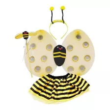 Disfraz Abeja Falda Alas Diadema Varita Niñas Halloween