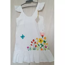 Vestido Pintado A Mano (recamado)