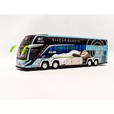 Miniatura Ônibus Viação Garcia G8 Dd 4 Eixos 30 Centímetros