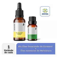  Kit Óleo Ozonizado Girassol Óleo Essencial Tea Tree Dermopac