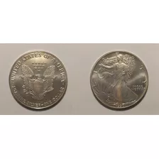 1 Onça De Prata Pura Eua 1990 31.1 Gramas Eagle Coleçao 