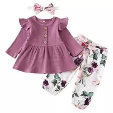 Conjunto Floral De Bebé 3m