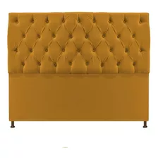 Cabeceira Sofia 140 Cm Casal Suede Mostarda - Amarena Móveis