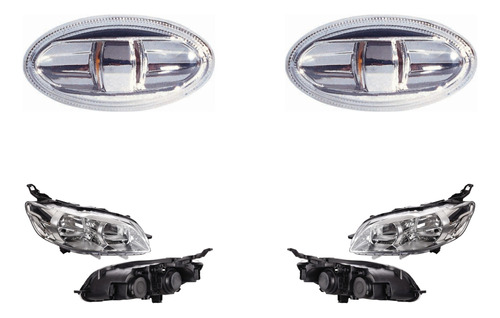 2 Faros Y 2 Cuartos Depo 301 P/ Peugeot 2013 - 2017 Foto 2