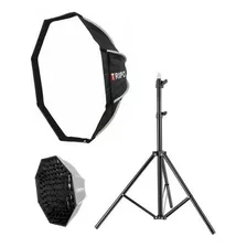 Kit Softbox Octabox Triopo 65cm + Tripie 2 Mts + Grid