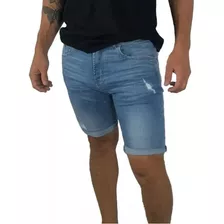 Bermuda Santa Elena Jeans Asid Slim Hombre Nueva