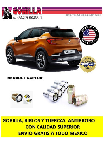 Birlos De Seguridad Renault Captur (codigo 68172-68175) Foto 2