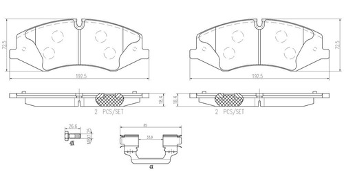 Set-4 Balatas Ceramica Delanteras Range Rover 5.0l V8 10  Foto 2