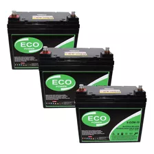 Baterias 12v Eco Power Cadeira De Rodas Freedom 35ah 3 Und