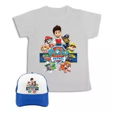 Paw Patrol Camiseta + Gorra Combo Para Niños