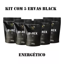 Kit Com 5 Erva Mate Terere Black Erva 500g - Cereja Ice