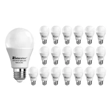 Pack 20 Lámparas Led 9w = 75w Interelec Bulbo E27 Luz Día Color De La Luz Día Fría