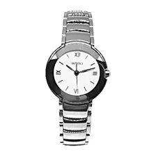 Reloj Rado Mujer Ceramica Plateado Clasico Zafiro Diana Dion