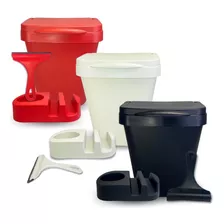 Conjunto Bancada Cozinha 3 Itens Kit Pia Lixeira 4,5 L