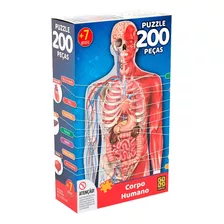 Puzzle 200 Peças Corpo Humano Grow