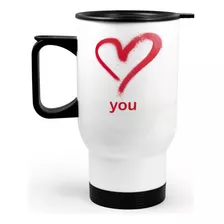 Mug Termico De Viaje Corazon San Valentin