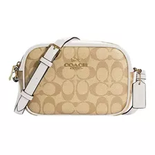 Bolsa Coach Original Pequeña Fiesta Casual Elegante Crema Color Beige