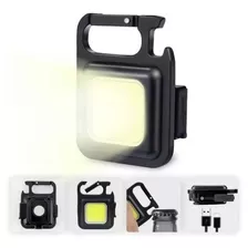 Linterna Led Cob Llavero Gancho Portátil Recargable Potente