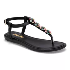 Sandalia Pata De Gallo Lady One Ny2532 Mujer Color Negro E7