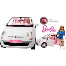 Barbie Coche Fiat, Muñeca Con Coche Y Accesorios De Mattel