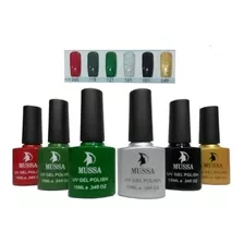 Set Esmaltes Semi Permanentes Marca Mussa Caja Con 6 Tonos