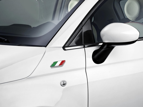 Par De Emblemas Fiat 500 Banderas Italianas Foto 2
