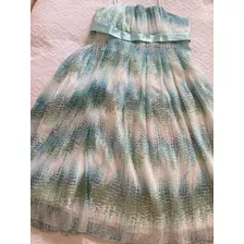 Vestido Gaza C/forro Tipo Solero Marca Markova Impecable T42