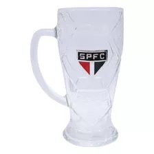 Caneca Chopp Do São Paulo Vidro 630ml Escudo Metal Oficial