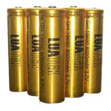 Kit 5 Pilha Bateria 18650 6800mah 3.7v Recarregável Gold Top